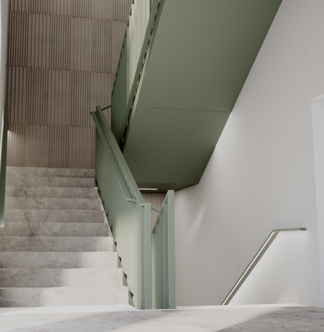 Łazienka z drewnianą zabudową i podświetleniem